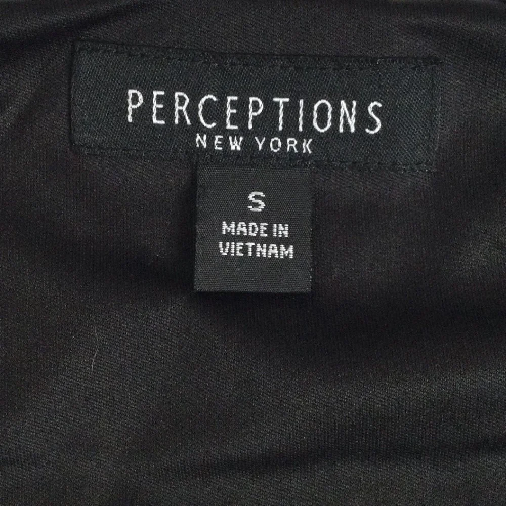 PERCEPTIONS Sleeveless Striped Dress Pleat Detail - Picture 5 of 8
